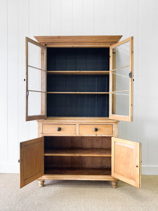 A 19th Century English Pine Bookcase Cabinet or Hutch