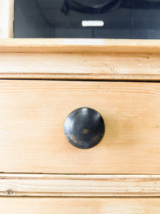 A 19th Century English Pine Bookcase Cabinet or Hutch