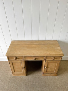 Antique English Pine Pedestal Desk c1890