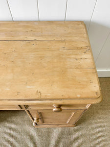 Antique English Pine Pedestal Desk c1890