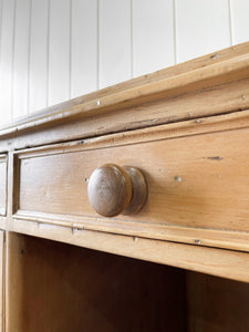 Antique English Pine Pedestal Desk c1890