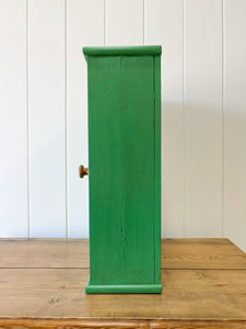 Antique English Painted Pine Hanging Cabinet c1890