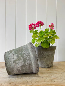 A Pair of English Composite Garden Pots with Perfect Patina!