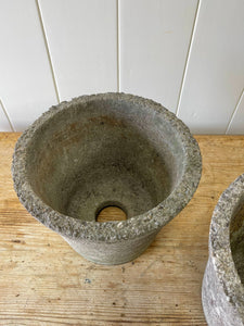 A Pair of English Composite Garden Pots with Perfect Patina!