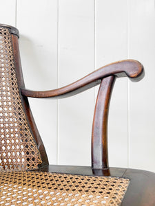 A 19th Century Mahogany Anglo-Indian Caned Arm Chair