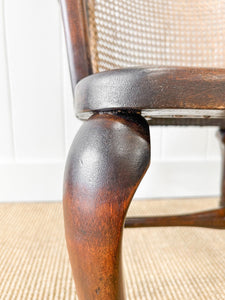 A 19th Century Mahogany Anglo-Indian Caned Arm Chair