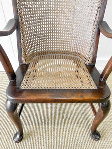 A 19th Century Mahogany Anglo-Indian Caned Arm Chair