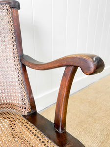 A 19th Century Mahogany Anglo-Indian Caned Arm Chair