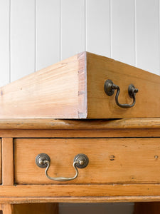 Antique English Pine Pedestal Desk c1890