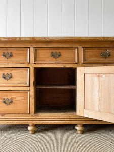 An English Country Pine Sideboard Buffet c1860