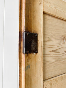 A French Country Pine Wardrobe or Linen Press c1890