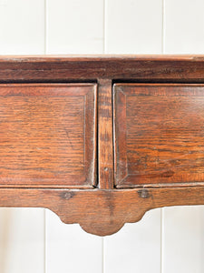 An English Country Oak Lowboy Console Table c1860