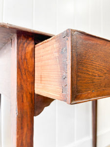 An English Country Oak Lowboy Console Table c1860