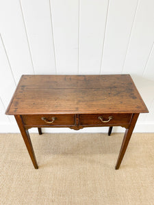 An English Country Oak Lowboy Console Table c1860