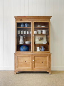 A Delightful 19th Century Pine Glazed Cupboard Cabinet