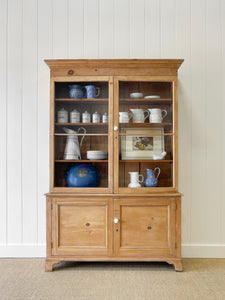 A Delightful 19th Century Pine Glazed Cupboard Cabinet