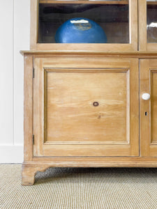 A Delightful 19th Century Pine Glazed Cupboard Cabinet