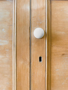 A Delightful 19th Century Pine Glazed Cupboard Cabinet