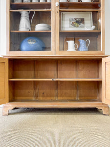 A Delightful 19th Century Pine Glazed Cupboard Cabinet