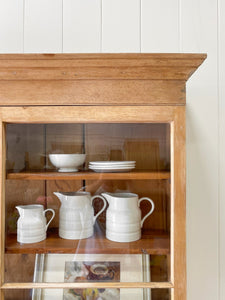 A Delightful 19th Century Pine Glazed Cupboard Cabinet