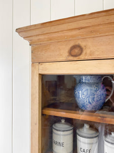 A Delightful 19th Century Pine Glazed Cupboard Cabinet