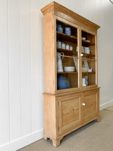 A Delightful 19th Century Pine Glazed Cupboard Cabinet