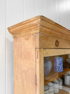 A Delightful 19th Century Pine Glazed Cupboard Cabinet