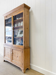 A Delightful 19th Century Pine Glazed Cupboard Cabinet