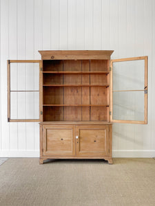 A Delightful 19th Century Pine Glazed Cupboard Cabinet