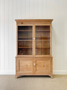 A Delightful 19th Century Pine Glazed Cupboard Cabinet