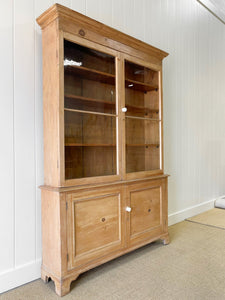 A Delightful 19th Century Pine Glazed Cupboard Cabinet