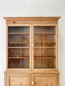 A Delightful 19th Century Pine Glazed Cupboard Cabinet