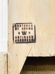 A Happy English Pine Nightstand with Marble Top c1890