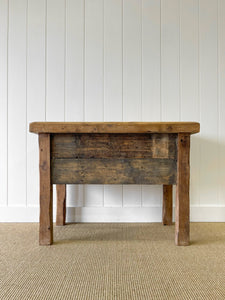 19th Century English Country Butcher Block Island