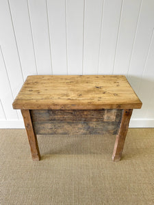 19th Century English Country Butcher Block Island