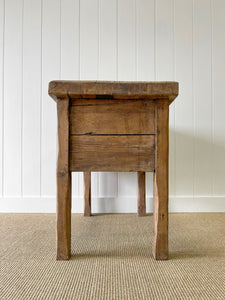 19th Century English Country Butcher Block Island