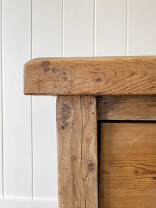 19th Century English Country Butcher Block Island