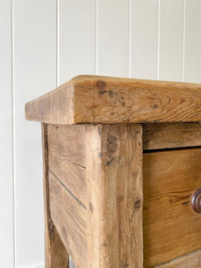 19th Century English Country Butcher Block Island