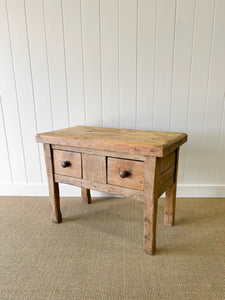 19th Century English Country Butcher Block Island