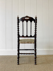 A Beautiful English Mahogany Queen Anne Style Needlepoint Side Chair c1850