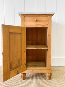 A Charming French Pine Nightstand c1890