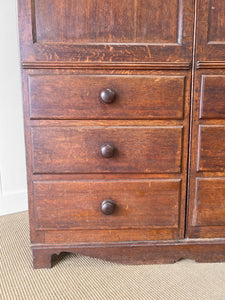 A Handsome English Oak 19th Century Cupboard