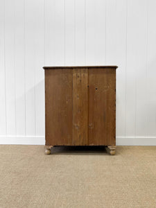 A Large  English Pine Chest of Drawers Dresser with Wooden Knobs  c1890