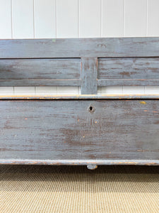 A Good 19th Century Painted Pine Settle or Bench