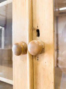 A Delightful 19th Century Pine Glazed Cupboard Cabinet