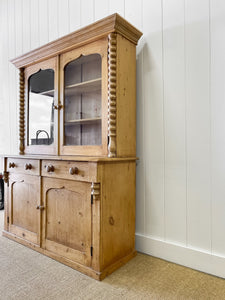 A Delightful 19th Century Pine Glazed Cupboard Cabinet