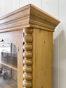 A Delightful 19th Century Pine Glazed Cupboard Cabinet