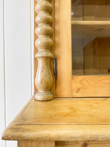 A Delightful 19th Century Pine Glazed Cupboard Cabinet