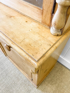 A Delightful 19th Century Pine Glazed Cupboard Cabinet