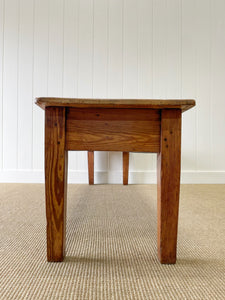 A Large Antique English Country Pine Rustic Coffee Table c1890